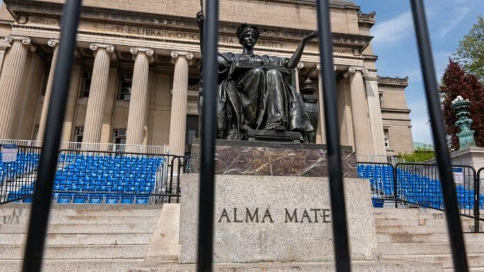 Columbia University Statue Protests Trump antisemitism investigations