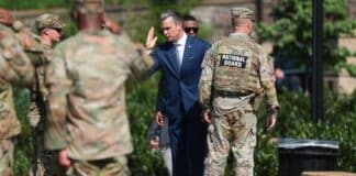 Hegseth Fires Back at Protesters Who Tried to Drown Out National Guard Ceremony